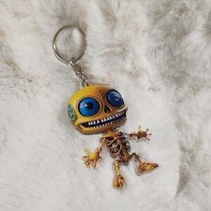 Alien Yellow and Blue Skeleton Key Holder